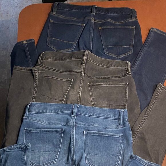 LOT OF 5 PAIRS! Banana Republic Traveler Jeans Men's SLIM 28X32, gorgeous - Picture 12 of 14